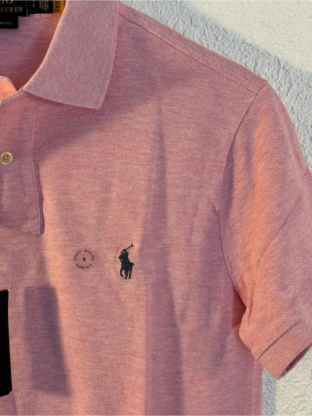 Ralph Lauren Pink Custom Slim Fit Polo Shirt